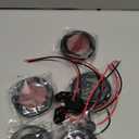 Partsam 5pcs 2 inch Red 4 LED Round Sealed Trailer Clearance Marker Light [DOT Approved] Mount Grommet/Pigtails Hardwired