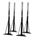 Factory Direct Partners REPLACEMENT Standard Swivel Glide Table Legs for FDP Activity Tables, Adjustable Height 19-30 inches, Includes Legs and Hardware ONLY (4-Pack) - Black, 11024-BK