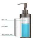 Countertop Hand Soap Dispenser, Refillable Stainless Steel Soap Pump Bottle for Bathroom & Kitchen, Free Standing - 300ml, Bronze