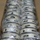 24 Set 6 Inch Tambourine for Adults Wooden Hand Held Drum with Metal Jingles, Gift Tags, White I Love You Printed Ribbon Percussion Gift Musical Instrument for Church Wedding Party Favor(black)