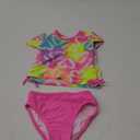 The Children's Place Girls' and Toddler Short Sleeve Rashguard Swimset (3T, Heart Tie Dye)