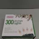 PREXTEX 300 Count Clear Christmas Tree Lights with Green Wire - 60 ft Warm White Christmas Lights for Indoor or Outdoor Use - Holiday Incandescent String Lights for Xmas Trees, Patios, and Fences