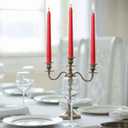 14 Pack Tall Red Taper Candles - 10 Inch Red Dripless, Unscented Dinner Candle - Paraffin Wax with Cotton Wicks - 8 Hour Burn Time.