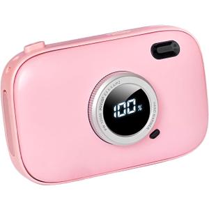 Hand Warmers Rechargeable USB, Electric Reusable Battery Powered Power Bank Handwarmer, 10000mAh Long Lasting Portable Pocket Heater, for Women, Men, Christmas (average, Pink)