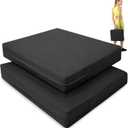 2 Pcs Stadium Seat Cushions Water-Repellent Bleacher Seat Cushions Indoor & Outdoor Seat Cushion for Bleachers Portable Stadium Cushion for Sports Events, Office Chairs, Beaches (Black)