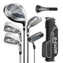 7 Pieces Golf Clubs Set for Men & Women - Right/Left Handed Complete Golf Clubs Full Set Includes Stand Bag with Rain Hood, 1# Driver, 5# Hybrid, 7# PW# Irons and Putter