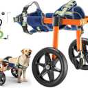 VEVOR Dog Wheelchair for Back Legs, Lightweight 2 Wheels Pet Wheelchair, Height, Width & Length Adjustable, Dog Cart with Shock-Absorbing Wheels, for Injured, Disabled Dogs (Medium for 35-48 lbs)