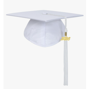 Unisex Adult Matte Graduation Cap with Tassel Year Charm Size: One Size One Dirty Pack of 2