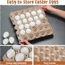 Seematn 180 Pcs White Plastic Eggs Paintable Easter Eggs with Paper Trays for DIY, Crafts, Easter Hunts Party Favors, Basket Fillers (White)