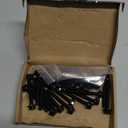 16-Sets 1/4-20 x 1-1/2" Hex Flange Bolts & Flange Nuts Combo Kit with Flat and Lock Washers- 304 Stainless Steel 18/8, Black Coated, for Heavy Duty Applications