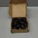 50 Pack Metal Curtain Rings with Eyelets, 1.5 inch Inner Diameter Drapery Rings Apply for Curtain Rods(Fits Up to 1 1/4-Inch Rod) (Black)