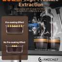 AMZCHEF Espresso Machine with Grinder, 3 Temp 197-205℉ Professional Espresso Machine, 3-10s Pre-Infusion, 20 Grind Settings, Latte Cappuccino Maker Home Barista, Black