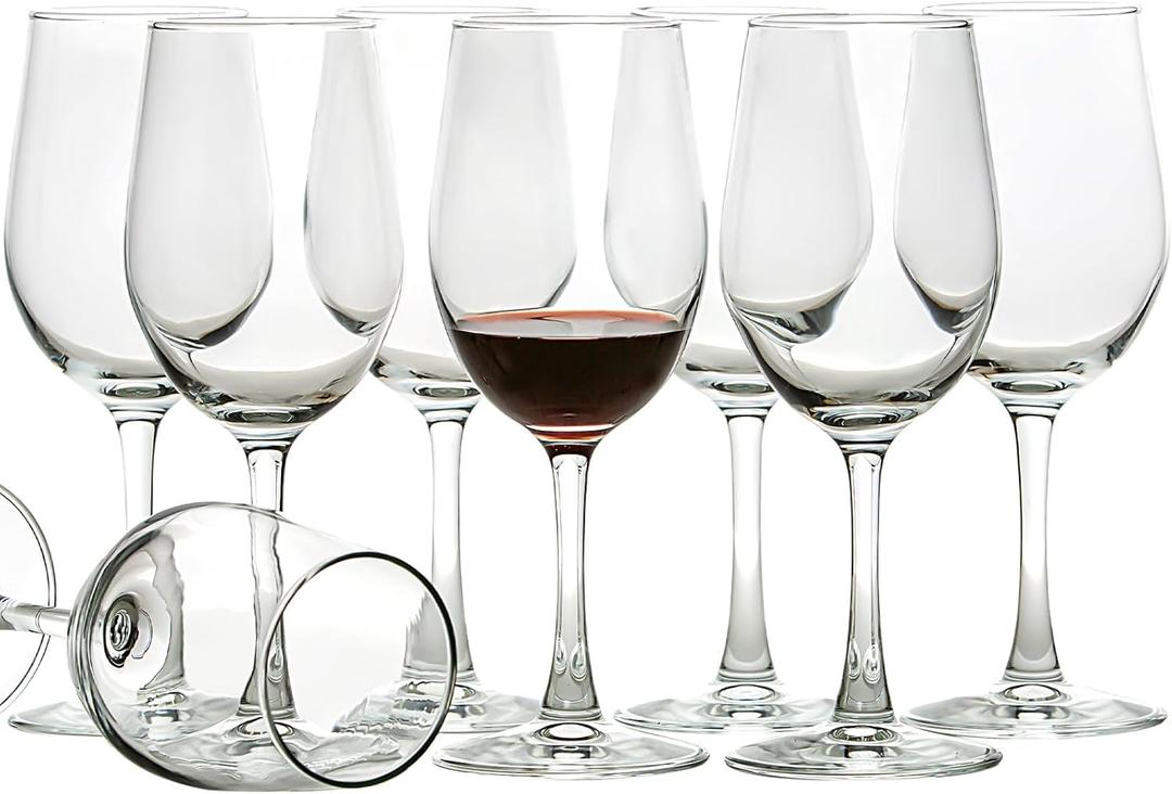 C CREST Elegant 11.2oz Red Wine Glasses for Party, Wedding- Set of 8