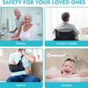 2Pc 16 Inch Grab Bars for Bathtubs and Showers Safety,No Drill Shower Grab Bar with Strong Suction Cups.Portable Bathtub Handle for Seniors