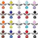 3 x 20pcs Angel Wing Charm Colorful Angel Pendant Pearl Beads Jewelry Making DIY Crafting Accessories for Necklace Bracelet Earring(Mixed)