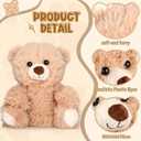 Jenaai 8 Pcs 10 Inch Bear Stuffed Animals Bulk Cute Baby Shower Small Plush Bears Party Favors for Baby Shower Wedding Birthday Graduation Centerpiece Decoration(Stylish,Light Brown)