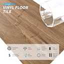 Art3d 12-Pack 18 Sq.ft Peel and Stick Floor Tiles Vinyl Plank Flooring Wood Look, Adhesive and Waterproof Tile Sticker for Bedroom, Living Room, Kitchen,RV in Ashtree