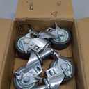 RILIDRI 3-Inch Caster for Wire Shelving Racks, Heavy Duty Scaffolding Wheel with Brake, Set of 4 Metro Shelving Replacement Wheels(.864" x 2-3/16")