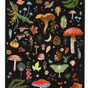 Mushroom Bath Towels Beach Towel, Hand Towel and Wash Towel, Towels Set for Bathroom Decor, Super Soft Water Absorbent for Travel, Swim, Sport