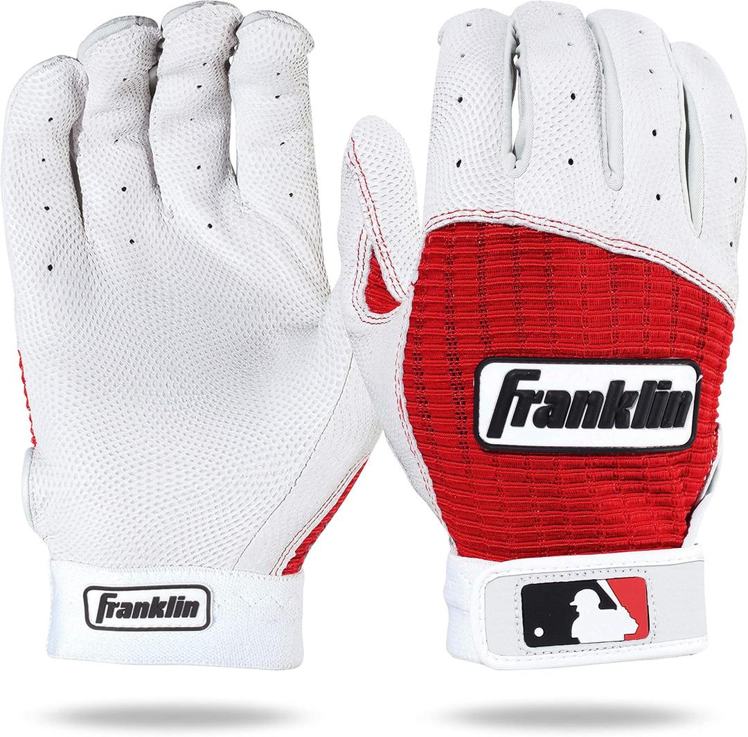 Franklin Sports MLB Baseball Batting Gloves - Pro Classic Batting Gloves for Baseball + Softball - Adult Men's + Youth Batting Glove Pairs