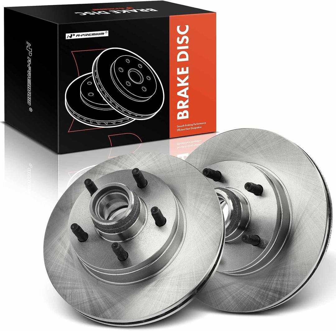 A-Premium 10.28 inch (261mm) Front Vented Disc Brake Rotors Compatible with Select Ford and Mazda Models - Ranger 1998-2001, B2500/B3000/B4000 1998-2000, 2WD, 2-PC Set