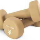 Yes4All Neoprene Coated Dumbbell Hand Weight Sets of 2 - Multiple Weight Options with 15 Colors, Anti-roll, Anti-Slip, Hexagon Shape (7 lbs (Pair), F. Charcoal Gray)