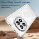 OnePlus 13 Case Clear Compatible with MagSafe, Built-in Magnetic Ring Slim Rugged Bumper Cover Shockproof (Clear)