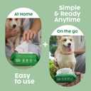 Bamboo Grooming Wipes - Unscented - Freshening Wipes for Dog & Cat - Skin-Friendly & Gentle - Thick & Durable for Paws, Coat & Bum Cleansing - 400 Count