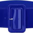 VONMELLI Stretchy Wide Women Belts Elastic Vintage Belts for Women Fashion Ladies Waist Belt for Dress (Fit waist size 34"-37", Royal Blue)