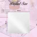 12 Pieces Mirror Tray Candle Tray Round Square Plate for Wedding Decorations Plate Wedding Centerpieces, 2 mm Thick(7.8 Inch,Round Edge)