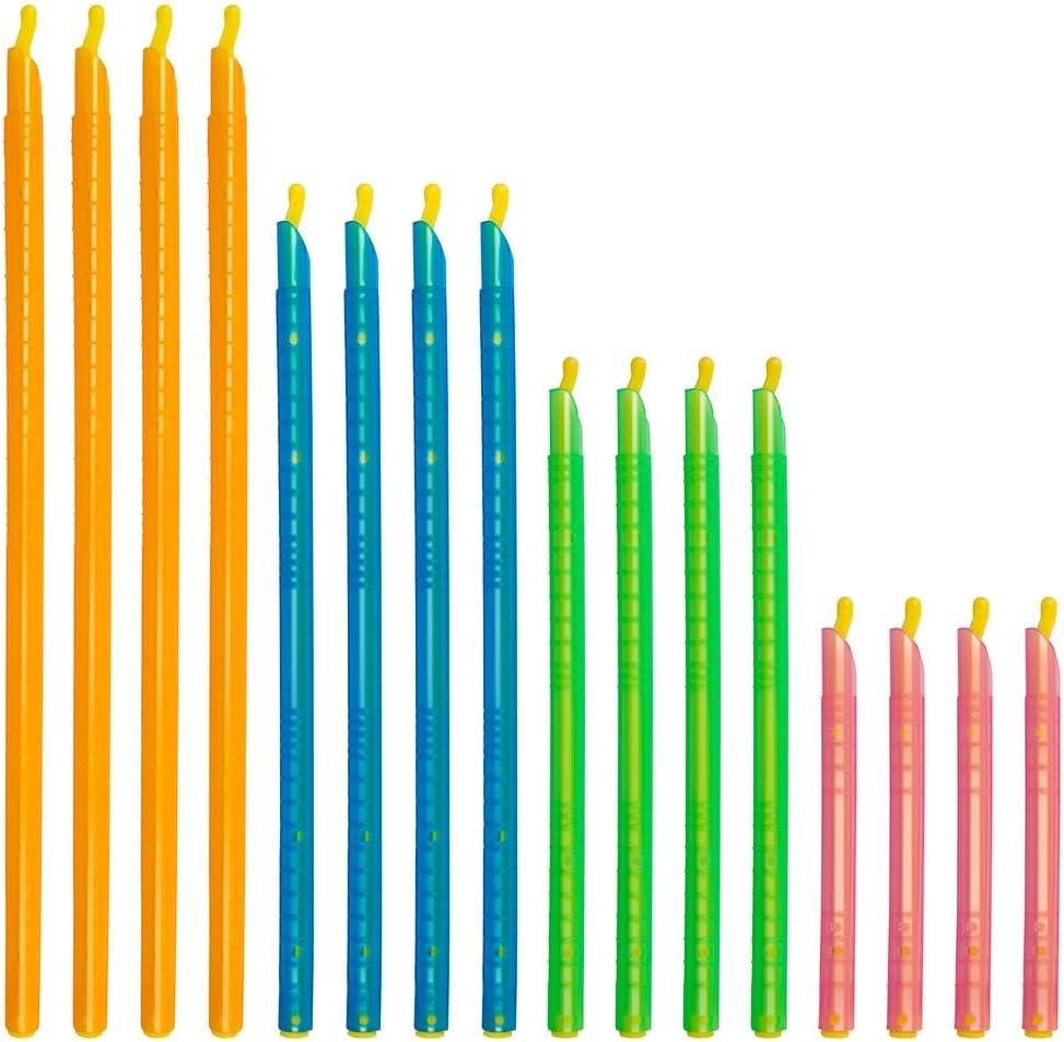 16-PCS Magic Bag Sealer Stick, Chip Clips Plastic Bag Sealer Stick, Stay Fresh Bag Sealer Sticks - 16 Plastic Closure Rods - 4 Sizes - Magic Kitchen Food Storage Clips