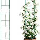 46 inch Plant Trellis for Climbing Plants, Metal Garden Trellis for Potted Houseplants Indoor & Outdoor, Rustproof Plant Support for Ivy Pothos Monstera Hoya Flower Vine, 1Pcs, Green