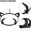 Cast Iron Gas Stove Wok Rack,7.28Inch Wok Support Ring Brackets,Milk Pot Wok Support Holder,Black