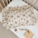 BuLuTu Kids Toddler Muslin Pillowcase Girls Boys Shabby Chic Floral Pillow Cases for Standard Pillow 20"x26", Kids Cotton Pillow Covers, 1 Pack, Envelope Closure, Machine Washable (Multi-flower)