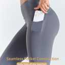 ALLZERO Women's Leggings with Pockets Tummy Control Workout 26" High Waisted Brushed Lined Warm Yoga Pants Fall Winter (Darkgrey)