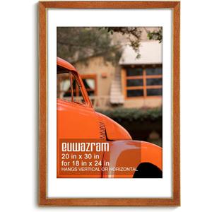 Suede 20x30 Frame - Single Frame, Christmas Elegant Brown 20 x 30 Poster Frame with Mat for 18x24, 20x30 Picture Frames for Artwork, Puzzles, Photos and Movie Posters