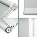 Blinds for Windows, Blackout Shades with Thermal Insulated, UV Protection Roll UP and Down Window Blinds for Home, Door, Kitchen, Bathroom (72" W x 68" L, Light Grey)