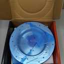 A-Premium Front and Rear Drilled and Slotted Disc Brake Rotors + Ceramic Pads Kit Compatible with Select Honda Models - CR-V 2005-2006 12-PC Set