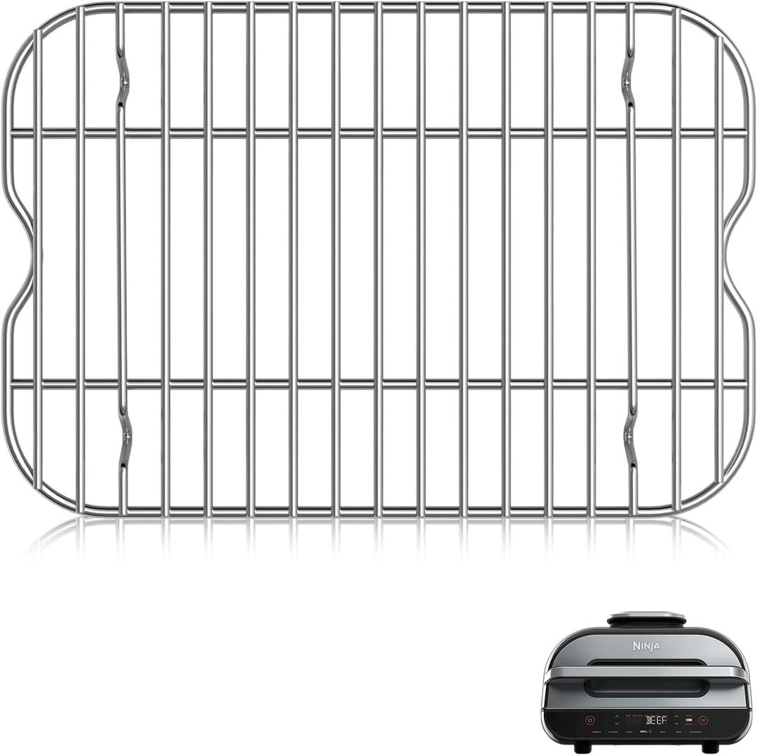 Roasting Grill Steamer Racks for Ninja Foodi FG551 Smart XL Indoor Grill with Air Fry, Stainless Steel Air Fryer Rack Accessories for Ninja Foodi,11.5'' x 7.6'' Dishwasher Safe