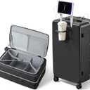 Hanke Luggage 28 Inch Large Suitcases with Wheels,Top Opening Checked Luggage Hard Case Travel Luggage with TSA Lock and Cup Holder,Jet Black (Checked-Large 28-Inch)