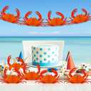 12Pcs Crab Party Decorations Crab Lobster Honeycomb Centerpiece Lobster Decor for Table Summer Sea Animal Beach Baby Shower Birthday Party Supplies