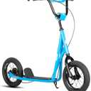 JOYSTAR Kick Scooter for Ages 5-9 Years Old Boys Girls, 12 Inch Big Wheels Scooters for Kids, Teens and Adults, Rear Brake and Adjustable Handlebar, Kids Scooter (Blue)