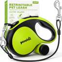 Pecute Retractable Dog Leash with Chew Proof Cable - 18,2 ft Heavy Duty Retractable Pet Leash with Dispenser and Poop Bags, Anti-Slip Handle, Reflective Leashes for Small Medium Dog Up to 66 lbs