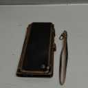 Defencase Compatible with Moto G Stylus 5G 2022 Case, RFID Blocking Wallet Case Compatible for Motorola Moto G Stylus 5G 2022 PU Leather Flip Strap Zipper Card Holder Phone Case for Women, Coffee