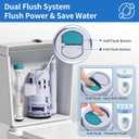 3-Inch Dual Flush Valve Replacement Kit for 2-Piece Toilets, Universal Toilet Repair Kit with Push Button, Fill Valve, Gasket & Bolts,Compatible with Glacier Bay, Kohler, American Standard, and Toto