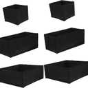 Cabilock 6pcs Clothes Drawer Organizers Wardrobe Clothes Containers Non-woven Underwear Storage Boxes Easy to Store