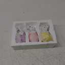 Cynkeyee Easter Decorations Bunny Figurine - Set of 3 Resin Bunnies Easter Eggs Base, Pink, Yellow, Purple Bunny for Table Decor Office Gift for Woman Easters Decorations for The Home 1.5x2x3.5 Inch