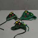 3 Pack Cat Christmas Tree Pom-Pom Hat, Dog Christmas Hat, Funny Soft Pet Hat, Santa Hat for Dogs Cats Pet Santa Gifts (Large)