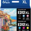 312XL Ink Cartridge High Yield Replacement for 312XL Ink Cartridge with Expression Photo XP-8500 XP-8600 XP-8700 Printer ( 6-Pack, 1 Black,1 Cyan,1 Magenta,1 Yellow,1 Light Cyan,1 Light Magenta )