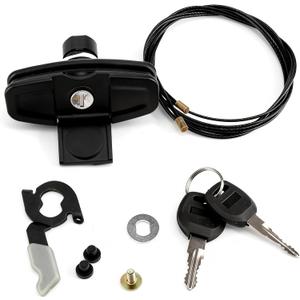 113436 Twist Handle Kit for Leer 100XQ 100XL 100XR TSC700 Truck Caps Tonneau Covers Lock with Handle Body + Latch Cables + 2 Keys Replace# 113436-100XQ (3pcs)